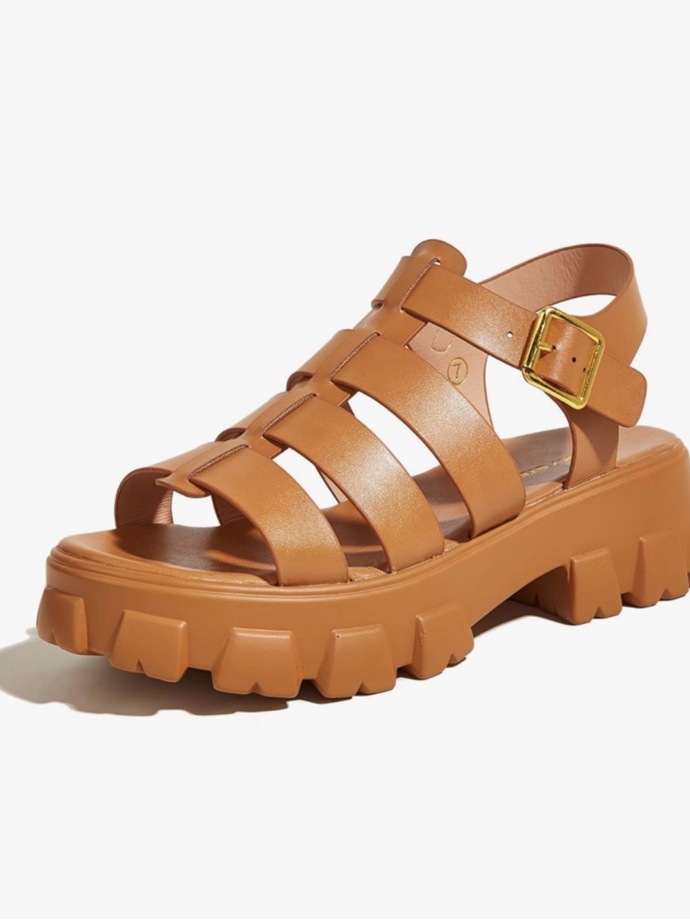 Chunky Strapped Women's Sandal in Tan